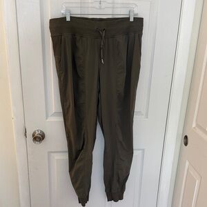Olive Green Drawstring Jogger Pants